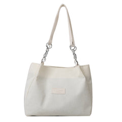 New Corduroy One-shoulder Tote Large Capacity Handbag For Women