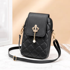 Simple All-match Messenger Bag Pearl Vertical Model In Square Shape