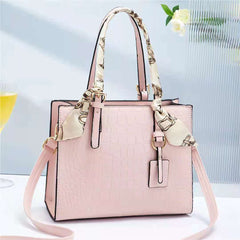 Pattern Tote Bag Trendy Silk Scarf Stone Pattern One-shoulder Messenger Handbag Handbag