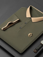 Men's Big & Tall Short Sleeve Polo with Contrast Collar