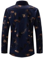 Men's Extended Size Full Sleeve Button-Up Shirt