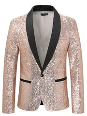 Men's Sequin Long Sleeve Blazer