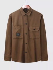 Trendy Men's Plus Size Casual Button Up Shirt