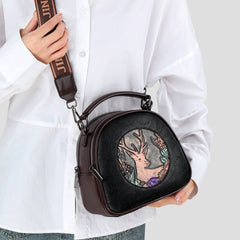 Retro Embossing Large Capacity Women's Handbag All-matching