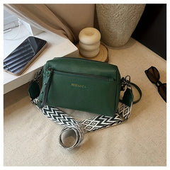 Women's Adjustable Minimalist Design Shoulder Crossbody Bag With Zipper Closure