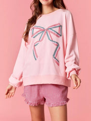 Bow Crew Neck Sweatshirt