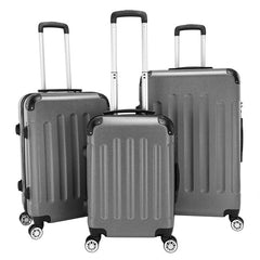 3-in-1 ABS Trolley Case 20 Inches, 24 Inches, 28 Inches Dark Gray- FREE USA SHIPPING