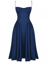 Sweetheart Neck Midi Cami Dress