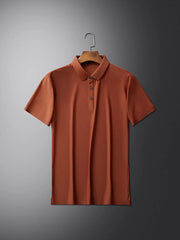 Men's Plus Size Breathable Short Sleeve Polo Shirt