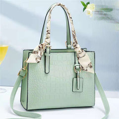 Pattern Tote Bag Trendy Silk Scarf Stone Pattern One-shoulder Messenger Handbag Handbag