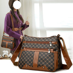 Women's Large-capacity Stitching Pattern Bag