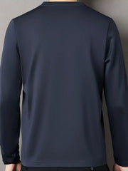 Plus Size Men's Casual Long Sleeve Tee