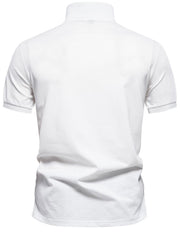 Men's Printed Collared Neck Short Sleeve Polo