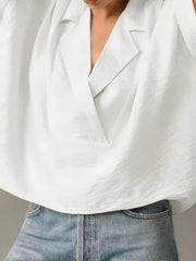 Collared Neck Half Sleeve Blouse