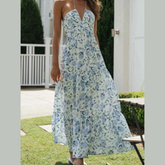 Printed Halter Neck Cami Dress