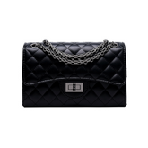 Women Quilted Leather Crossbody Chain Shoulder Bag
