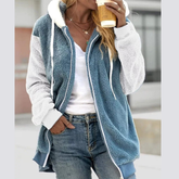 Full Size Fleece Zip-Up Hooded Outerwear Plus Size