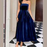 Ruched Tube Midi Dress