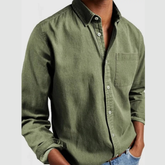 Men's Full Size Button Up Long Sleeve Shirt Plus Size