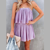 Ruched Spaghetti Strap Romper