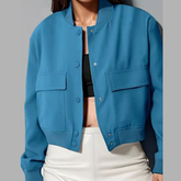 Full Size Snap Down Long Sleeve Jacket Plus Size