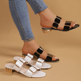Open Toe Block Heels Sandals