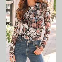 Lovelet Mock Neck Long Sleeve Top