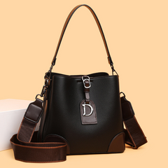 Women's Contrast Color Bucket Crossbody Shoulder Bag