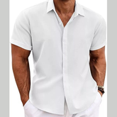 Men's Full Size Everyday Short Sleeve Button-Front Shirt