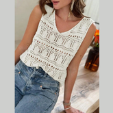 Crochet Sleeveless Sweater Vest