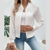 Sleek Zip-Up Long Sleeve Jacket