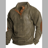 Men's Full Size Vintage Corduroy Long Sleeve Top Plus Size