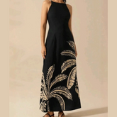 Printed Sleeveless Maxi Dress