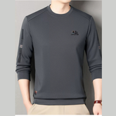 Elegant Men's Plus Size Casual Long Sleeve T-Shirt
