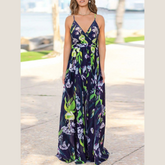 Floral Print Spaghetti Strap Maxi Dress