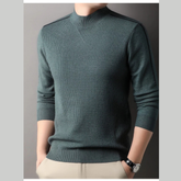 Men's Plus Size Texture Mock Neck Sweater