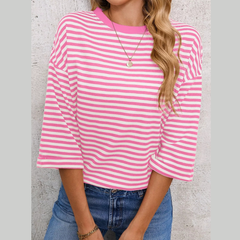 Striped Back Bow Tie T-Shirt