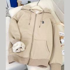 Fleece-Lined Zip-Up Hoodie