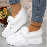 Fuzzy Round Toe Slip-Ons