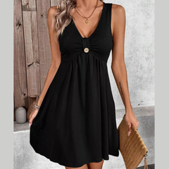 Sleeveless V-Neck A-Line Dress