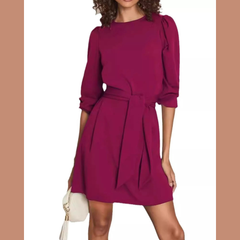 Tie-Waist Mini Dress