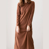 Casual Long Sleeve Midi Dress