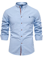Men's Full Size Button Down Embroidered Shirt Plus Size