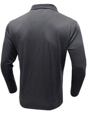 Men's Classic Fit Long Sleeve Striped Polo