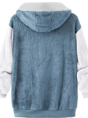 Full Size Fleece Zip-Up Hooded Outerwear Plus Size