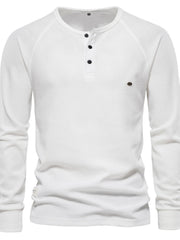 Men's Thermal Waffle-Knit Long Sleeve Shirt