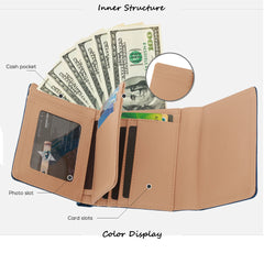 Wallet female cartoon deer short paragraph   wallet PU coin purse student small hand bag card package