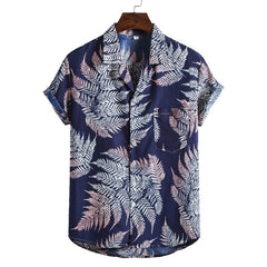 Men Short sleeved beach shirts men New printed shirt