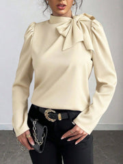Bow-Tie Long Sleeve Blouse