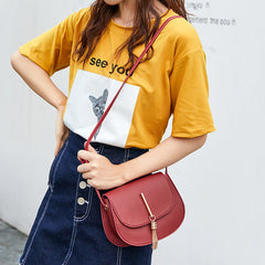 Women's Round Tassel Shoulder Bag
